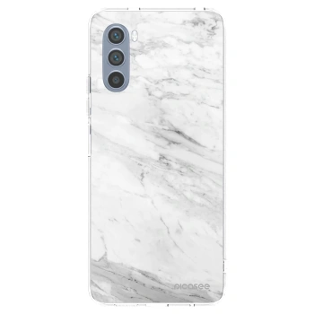 Picasee silikonski prozorni ovitek za Motorola Moto G62 - White marble