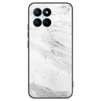 Picasee silikonski črni ovitek za Honor 70 Lite - White marble