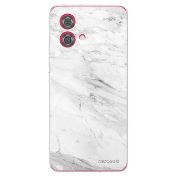 Picasee silikonski prozorni ovitek za Motorola Moto G84 5G - White marble