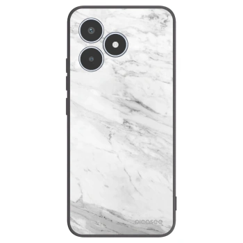 Picasee silikonski črni ovitek za Realme C53 - White marble