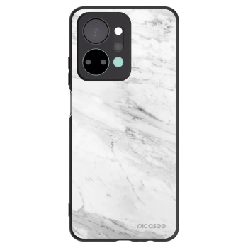 Picasee silikonski črni ovitek za Honor X7a - White marble