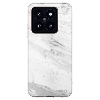 Picasee silikonski prozorni ovitek za Xiaomi 14 Pro - White marble