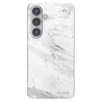 Picasee silikonski prozorni ovitek za Samsung Galaxy S24 S921B 5G - White marble