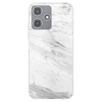 Picasee silikonski prozorni ovitek za Xiaomi Redmi 12 5G - White marble