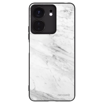 Picasee silikonski črni ovitek za Xiaomi Redmi 13C 4G - White marble