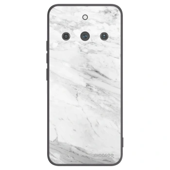 Picasee silikonski črni ovitek za Realme 11 Pro+ - White marble