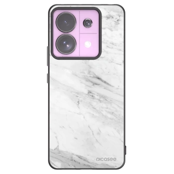 Picasee silikonski črni ovitek za Xiaomi Redmi Note 13 Pro 5G - White marble