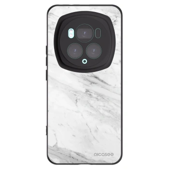 Picasee silikonski črni ovitek za Honor Magic6 Pro - White marble