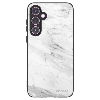 Picasee silikonski črni ovitek za Samsung Galaxy A35 5G A356B - White marble