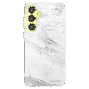 Picasee silikonski prozorni ovitek za Samsung Galaxy A35 5G A356B - White marble