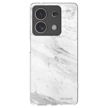 Picasee silikonski prozorni ovitek za Xiaomi Redmi Note 13 4G - White marble