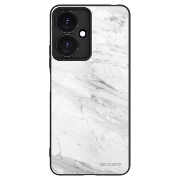Picasee silikonski črni ovitek za Xiaomi Redmi 13C 5G - White marble