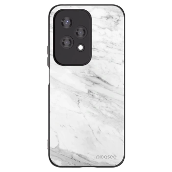 Picasee silikonski črni ovitek za Honor 200 Lite - White marble
