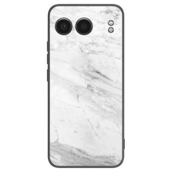 Picasee silikonski črni ovitek za OnePlus Nord 4 - White marble
