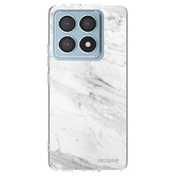Picasee silikonski prozorni ovitek za Xiaomi 14T Pro - White marble