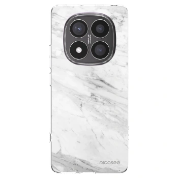 Picasee silikonski prozorni ovitek za Xiaomi Redmi Note 14 Pro+ 5G - White marble