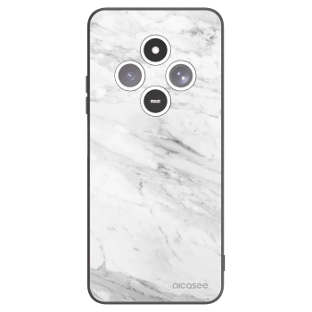Picasee silikonski črni ovitek za Xiaomi Redmi 14C - White marble