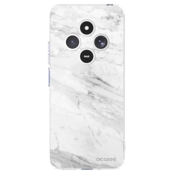 Picasee silikonski prozorni ovitek za Xiaomi Redmi 14C - White marble
