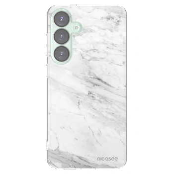 Picasee silikonski prozorni ovitek za Samsung Galaxy S25+ 5G - White marble