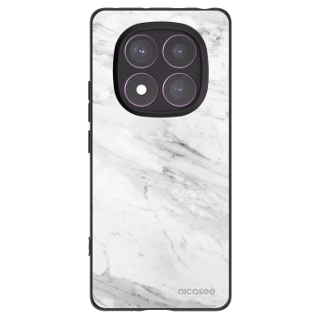 Picasee silikonski črni ovitek za Xiaomi Redmi Note 14 Pro 4G - White marble