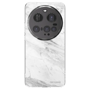 Picasee silikonski prozorni ovitek za Xiaomi 15 Ultra - White marble