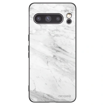 Picasee silikonski črni ovitek za Google Pixel 8 Pro - White marble