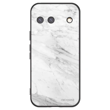Picasee silikonski črni ovitek za Google Pixel 9 - White marble