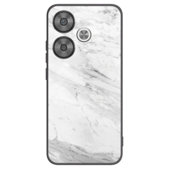 Picasee silikonski črni ovitek za Xiaomi Poco F6 - White marble