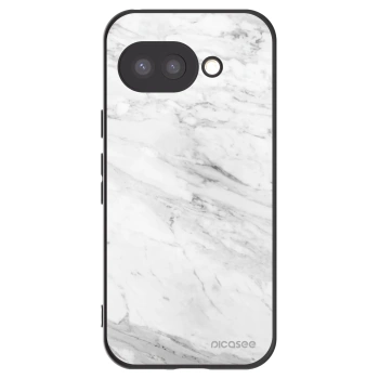 Picasee silikonski črni ovitek za Google Pixel 9a - White marble