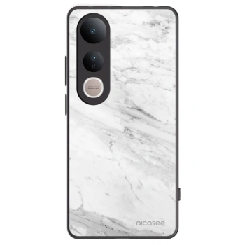 Picasee silikonski črni ovitek za Vivo V50 Lite 5G - White marble