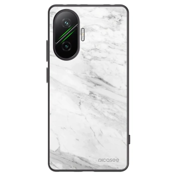 Picasee silikonski črni ovitek za Xiaomi Poco F7 5G - White marble