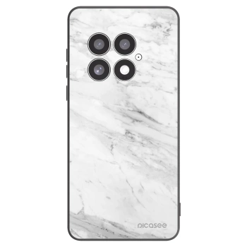 Picasee silikonski črni ovitek za OnePlus 13 5G - White marble