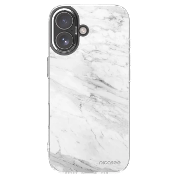Picasee silikonski prozorni ovitek za Apple iPhone 17 - White marble