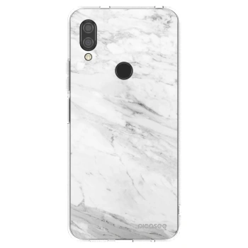 Picasee silikonski prozorni ovitek za Xiaomi Redmi 7 - White marble