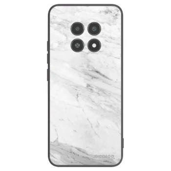 Picasee silikonski črni ovitek za Realme 12X - White marble