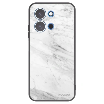 Picasee silikonski črni ovitek za Xiaomi Redmi 15C 4G - White marble