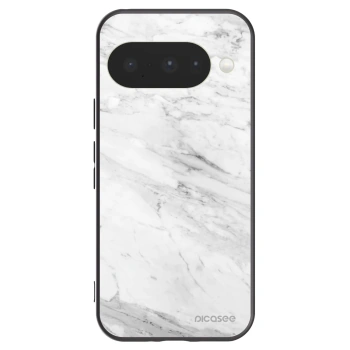 Picasee silikonski črni ovitek za Google Pixel 10 - White marble