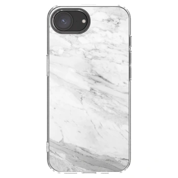 Picasee silikonski prozorni ovitek za Apple iPhone 17e - White marble