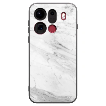 Picasee silikonski črni ovitek za OPPO Find X9 Pro - White marble