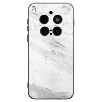 Picasee silikonski črni ovitek za Vivo X300 Pro - White marble