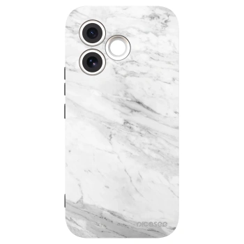 Picasee silikonski črni ovitek za Honor 600 Lite - White marble