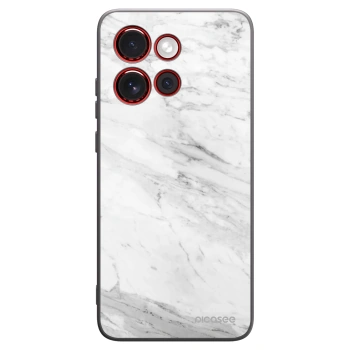 Picasee silikonski črni ovitek za Motorola Edge 60 Neo 5G - White marble
