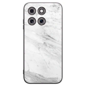 Picasee silikonski črni ovitek za Motorola Moto G77 - White marble
