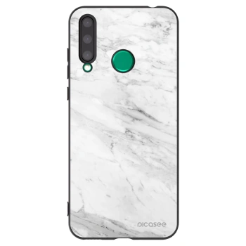 Picasee silikonski črni ovitek za Honor 20 Lite - White marble