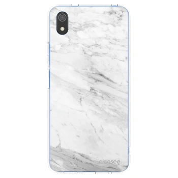 Picasee silikonski prozorni ovitek za Xiaomi Redmi 7A - White marble