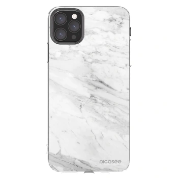 Picasee silikonski prozorni ovitek za Apple iPhone 11 Pro Max - White marble
