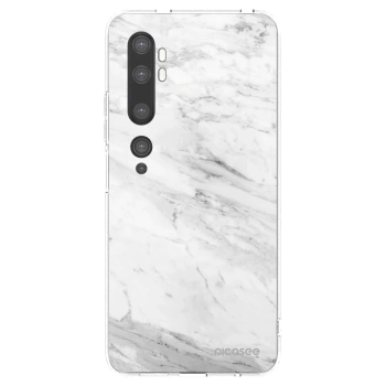 Picasee silikonski prozorni ovitek za Xiaomi Mi Note 10 (Pro) - White marble