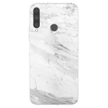 Picasee silikonski prozorni ovitek za Huawei P40 Lite E - White marble