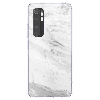 Picasee silikonski prozorni ovitek za Xiaomi Mi Note 10 Lite - White marble
