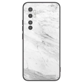 Picasee silikonski črni ovitek za Xiaomi Mi Note 10 Lite - White marble
